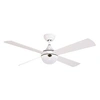Image de Ventilateur de plafond DC 122cm avec télécommande LED et WiFi en blanc