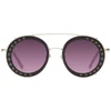 Image de Skull Rider Lunettes De Soleil Pour Femme Gold Loop