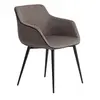Image de Fauteuil en tissu et acier noir 4005C, 60 x 59 x 77 cm. -