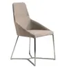 Image de Chaise en tissu et pieds en acier chromé 4008C, 50 x 61 x 91 cm. -