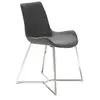Image de Chaise en tissu et pieds en acier chromé 4009C, 54 x 58 x 82 cm. -