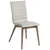 Image de Chaise en tissu avec pieds en bois noyer 4031C, 49 x 56 x 90 cm. -