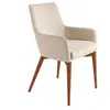 Image de Chaise en tissu et bois couleur noyer 4048C, 57 x 64 x 88 cm. -
