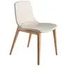 Image de Chaise en tissu et bois couleur noyer 4049C, 60 x 48 x 78 cm. -