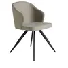 Image de Chaise en tissu avec pieds en acier noir 4057C, 48 x 57 x 82 cm. -