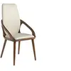 Image de Chaise en simili cuir crème 4066C, 52 x 62 x 100