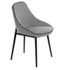 Image de Chaise en tissu avec pieds en acier noir 4082C, 52 x 56 x 80 cm. -