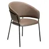 Image de Chaise en simili cuir et acier noir 4088C, 57 x 61 x 81 cm. -