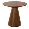 Image de Table d'angle de noyer 2043C, Ø60 x 55 cm. -