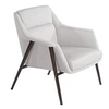Image de Fauteuil en tissu et pieds en acier brun 5010C, 78 x 76 x 77 cm. -