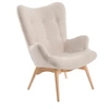 Image de Fauteuil rembourré en tissu capitonné 5023C, 70 x 80 x 92 cm. -