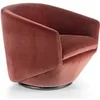 Image de Fauteuil pivotant rembourré en velours 5041C, 78 x 78 x 70 cm. -