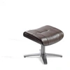 Image de Pouf pivotant rembourré en cuir 5003C, 39 x 52 x 40 cm. -