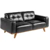 Image de Canapé 2 places en cuir capitonné 6030C, 181 x 95 x 78 cm. -