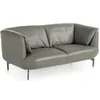 Image de Canapé 2 places en cuir et acier 6036C, 175 x 90 x 78 cm. -