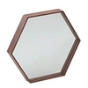 Image de Miroir avec cadre en bois de noyer 3039C, 46 x 40 x 6 cm. -