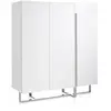 Image de Buffet blanc et acier chromé 3053C, 120 x 42 x 135 cm. -