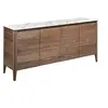 Image de Buffet en noyer avec plateau en marbre céramique 3080C, 179 x 45 x 80 cm. -
