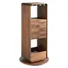 Image de Meuble bar pivotant de noyer 3115C, 43 x 40 x 128 cm. -
