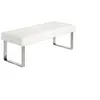 Image de Banquette en simili cuir et acier chromé 5000C, 120 x 45 x 42 cm. -