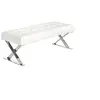 Image de Banquette en simili cuir et acier chromé 5001C, 120 x 45 x 42 cm. -