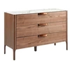 Image de Commode en fibre de verre effet marbreet 7044C, 120 x 45 x 80 cm -