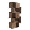 Image de Etagère en bois couleur noyer 3021C, 85 x 40 x 181 cm. -