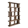 Image de Etagère en bois couleur noyer 3023C, 120 x 23 x 195 cm. -