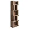 Image de Etagère en bois couleur noyer 3024C, 60 x 28 x 190 cm. -