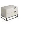 Image de Table de chevet en bois gris perle 7004C, 55 x 41 x 41 cm. -