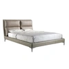 Image de Lit en simili cuir avec coussins 7014C, 176 x 240 x 107 cm. -