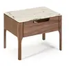 Image de Table de chevet en noyer 7038C, 55 x 40 x 44 cm. -