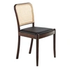 Image de Chaise en simili cuir et rotin 4094C, 48 x 50 x 84 cm. -