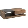 Image de Table basse en bois et vitrail noir 2061C, 130 x 70 x 36 cm. -