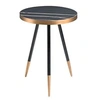 Image de Table d'angle en porcelaine et acier 2069C, Ø46 x 56 cm. -