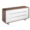 Image de Commode en noyer et acier chromé 7106C, 140 x 39 x 70 cm. -