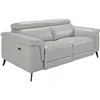 Image de Canapé 2 places rembourré en cuir gris 6107C, 170 x 103 x 99 cm. -