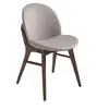 Image de Chaise en simili cuir avec pieds en bois 4107C, 47 x 59 x 81 cm. -