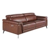 Image de Canapé 3 places en cuir marron 6117C, 215 x 103 x 99 cm. -
