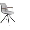 Image de Chaise pivotante en tissu avec pieds en acier 4105C, 50 x 62 x 85 cm. -