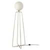 Image de Lampadaire en acier doré et verre blanc 8047C, 37 x 35 x 170 cm. -