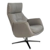 Image de Fauteuil pivotant inclinable en cuir gris 5092C, 69 x 86 x 109 cm. -