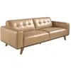 Image de Canapé 3 places en cuir couleur sable 6120C, 227 x 95 x 78 cm. -