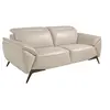 Image de Canapé 2 places en cuir gris taupe 6131C, 191 x 107 x 78/102 cm. -