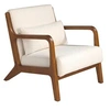 Image de Fauteuil en tissu blanc 5100C, 68 x 86 x 74 cm -