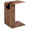 Image de Table d'angle rectangulaire en noyer 2110C, 35 x 45 x 60 cm. -