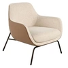 Image de Fauteuil en tissu et simili cuir 5099C, 77 x 76 x 84 cm. -