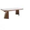 Image de Table à manger en porcelaine et noyer 1106C, 220 x 110 x 76 cm. -