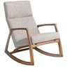 Image de Fauteuil à bascule en tissu gris 5106C, 68 x 90 x 96
