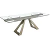 Image de Table à manger à rallonge rectangulaire verre trempé